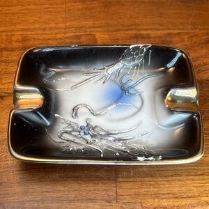 Moriage Dragonware Ashtray Made in Japan, Vintage 4.5”
